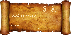 Báró Huberta névjegykártya